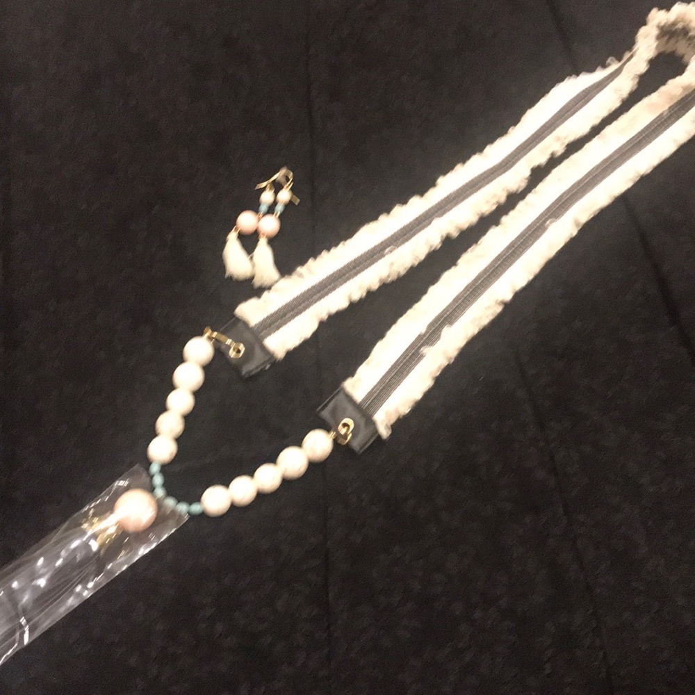 Necklace and earrings set, new never used.